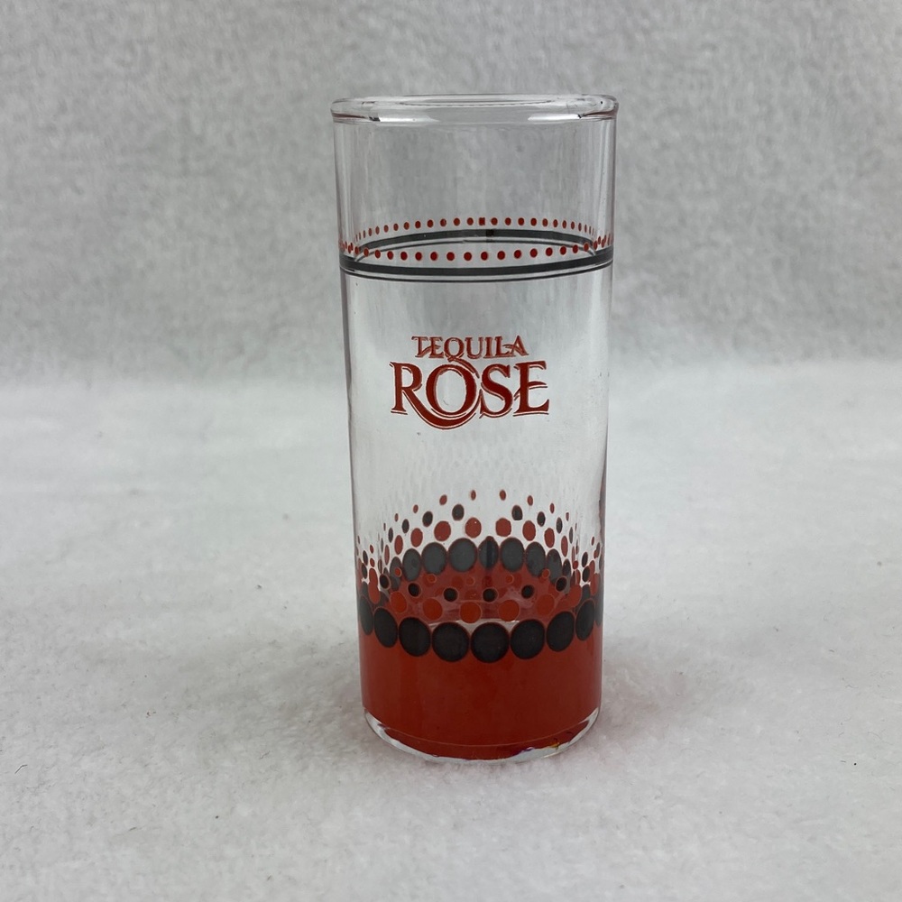 Tequila Rose Red and Black Shot Glass 3.75”